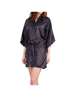 Sidiou Group Women Dressing Nightgown Kimono Robe Lace Nightwear Sexy Sleepwear