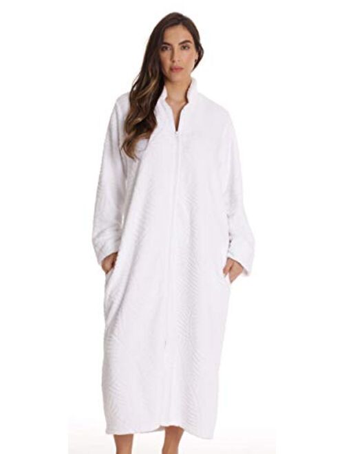 Just Love Plush Zipper Lounger Robe for Women