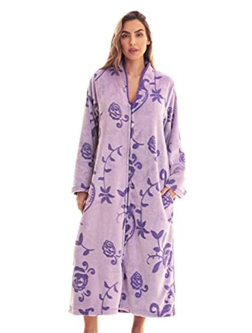 Just Love Plush Zipper Lounger Robe for Women