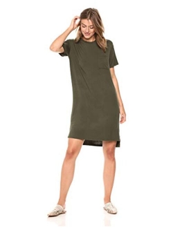 Women's Jersey Short-Sleeve Boxy Pocket T-Shirt Dress