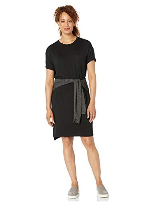 Daily Ritual Women's Jersey Short-Sleeve Boxy Pocket T-Shirt Dress