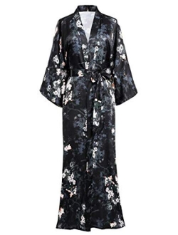 BABEYOND Long Print Kimono Robe Blouse Kimono Cover Up Loose Cardigan Top Outwear