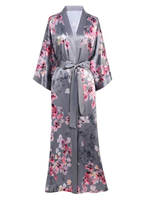 BABEYOND Long Print Kimono Robe Blouse Kimono Cover Up Loose Cardigan Top Outwear