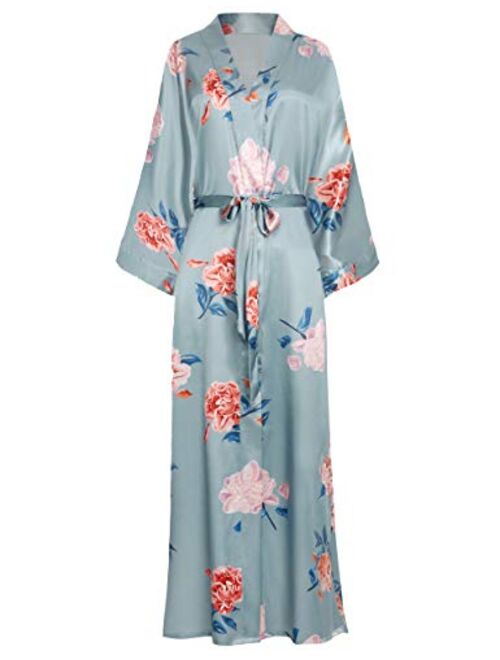 BABEYOND Long Print Kimono Robe Blouse Kimono Cover Up Loose Cardigan Top Outwear