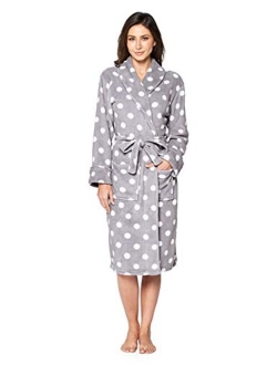 Casual Nights Women's Long Fleece Plush Robe Soft Feeling Bathrobe