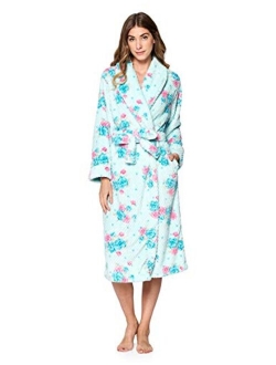 Casual Nights Women's Long Fleece Plush Robe Soft Feeling Bathrobe