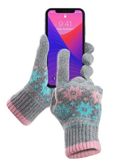 GreatShield Cozy Series Touch Screen Wool Gloves with Superb Accuracy on All 10 Fingertips - [95% Conductive Lambswool] Fall Winter Gloves That Works with All Touch Scree