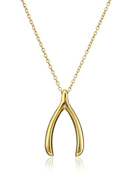 Sterling Silver Wishbone Pendant Necklace