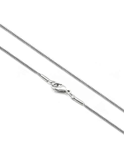 Calors Vitton 4 Pieces a Set 1mm Box Chain 316L Stainless Steel Necklaces for Women 16"-30"