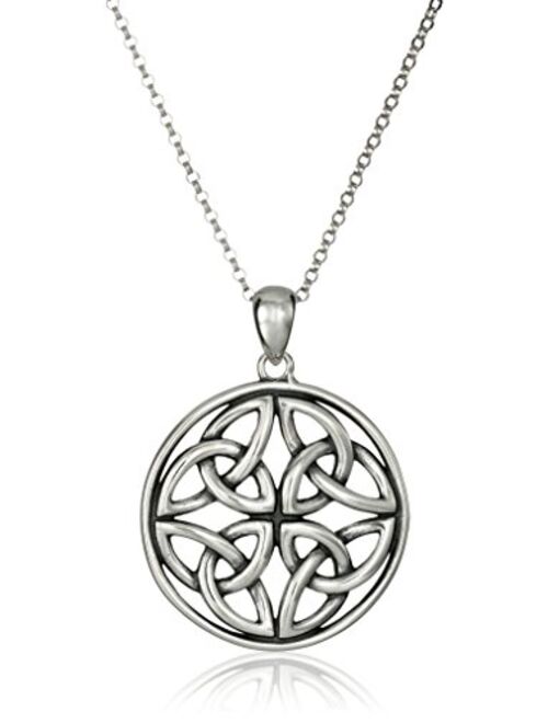 Sterling Silver Celtic Knot Pendant Necklace, 18"