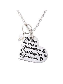 LParkin The Love Between Grandmother and Granddaughter is Forever Necklace