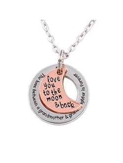 LParkin The Love Between Grandmother and Granddaughter is Forever Necklace