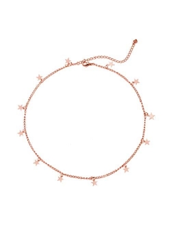 YANCHUN Star Choker Necklace Gold Star Necklace for Women Dainty Layer Necklaces for Teen Girls Gift