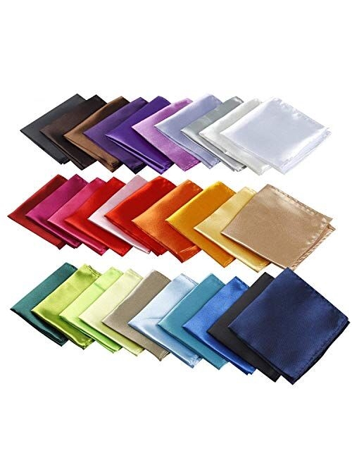 Mens Pocket Squares Handkerchief For Wedding Party (12/30 Pcs)