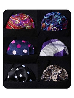 6 Piece Assorted Woven Men's Pocket Square Handkerchief Wedding Gift