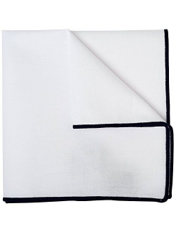 100% White Cotton Pocket Square 10 x 10 Inches by Puentes Denver