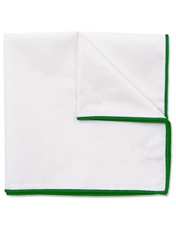 100% White Cotton Pocket Square 10 x 10 Inches by Puentes Denver