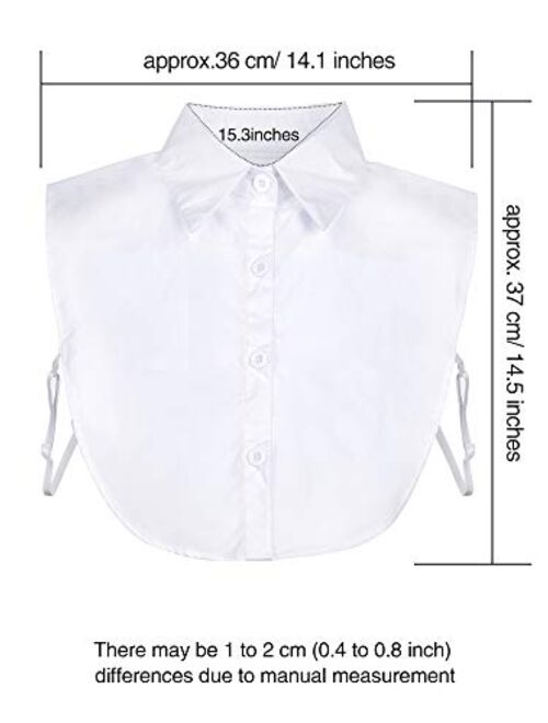 Tatuo 2 Pieces Fake Collar Detachable Blouse Dickey Collar Half Shirts False Collar for Women Favors