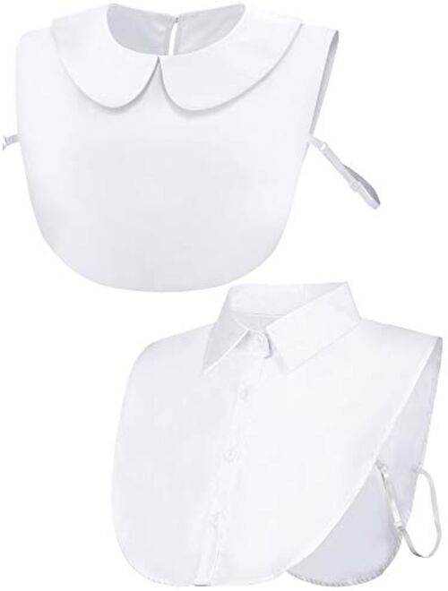 Tatuo 2 Pieces Fake Collar Detachable Blouse Dickey Collar Half Shirts False Collar for Women Favors