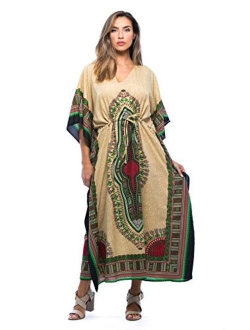 Riviera Sun African Print Dashiki Maxi Caftan for Women