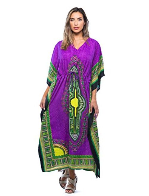 Riviera Sun African Print Dashiki Maxi Caftan for Women