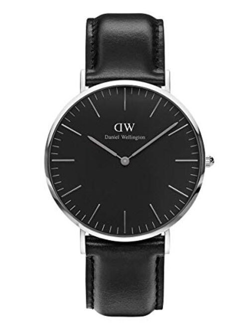 Daniel Wellington Classic Sheffield Watch, Italian Black Leather Band