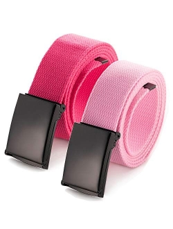 Cut To Fit Canvas Adjustable buckle Web Belt Size Up to 52