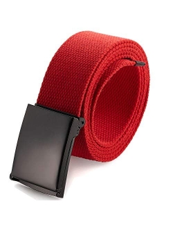 Cut To Fit Canvas Adjustable buckle Web Belt Size Up to 52