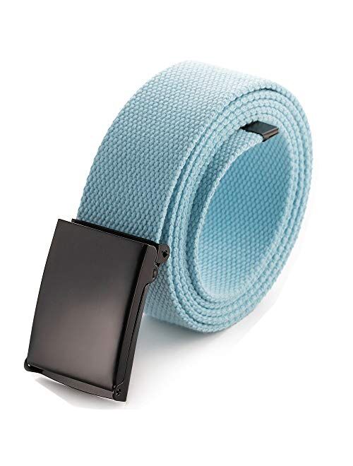 Cut To Fit Canvas Adjustable buckle Web Belt Size Up to 52