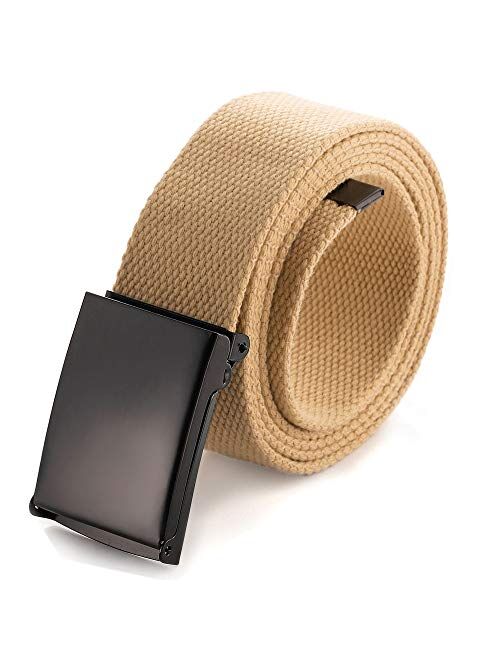 Cut To Fit Canvas Adjustable buckle Web Belt Size Up to 52