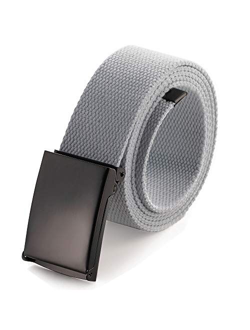 Cut To Fit Canvas Adjustable buckle Web Belt Size Up to 52