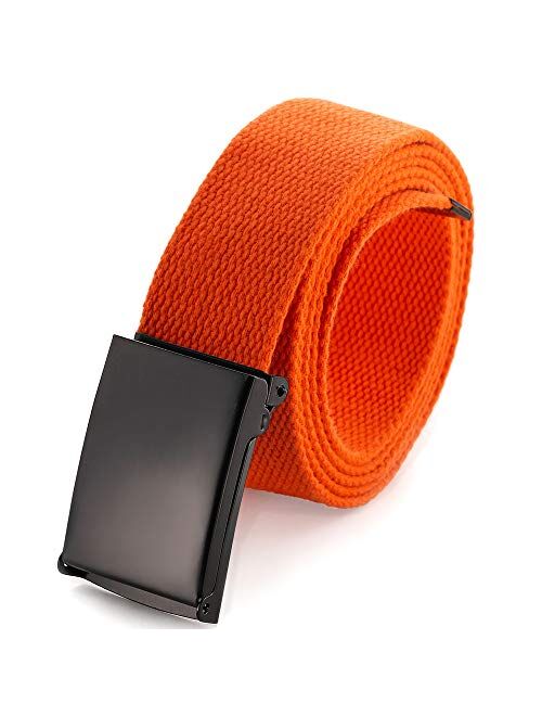 Cut To Fit Canvas Adjustable buckle Web Belt Size Up to 52