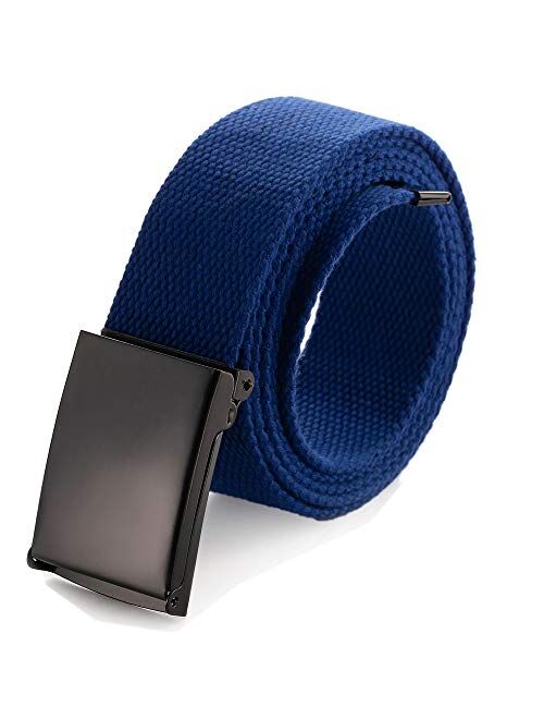 Cut To Fit Canvas Adjustable buckle Web Belt Size Up to 52