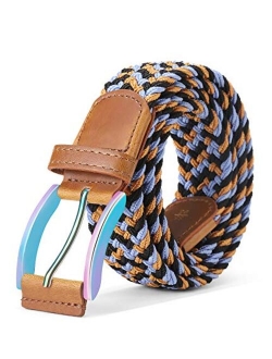 Stretch Belt Men,Canvas Bulliant Mens Woven Stretch Braided Belt 1 3/8