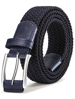 Stretch Belt Men,Canvas Bulliant Mens Woven Stretch Braided Belt 1 3/8