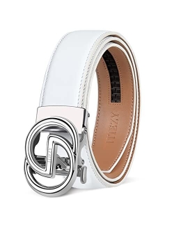 ITIEZY Men's Leather Ratchet Dress Belt with Automatic Buckle Sliding Belt for Men in Gift Box