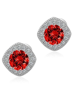 Earrings for Women Cubic Zirconia Stud Earrings Round 10MM Gift Box