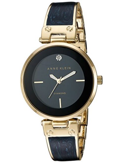 Anne Klein Women's Diamond-Accented Dial Bangle Watch