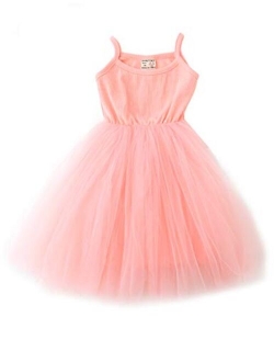 Baby Girls Tutu Dress Sleeveless Infant Toddler Sundress Tulle Bubble 5 Layers