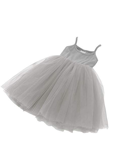 Baby Girls Tutu Dress Sleeveless Infant Toddler Sundress Tulle Bubble 5 Layers