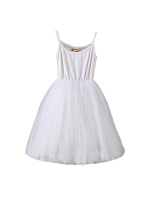 Baby Girls Tutu Dress Sleeveless Infant Toddler Sundress Tulle Bubble 5 Layers