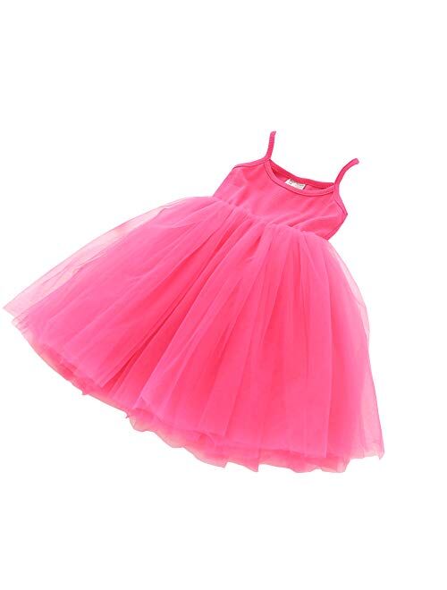 Baby Girls Tutu Dress Sleeveless Infant Toddler Sundress Tulle Bubble 5 Layers