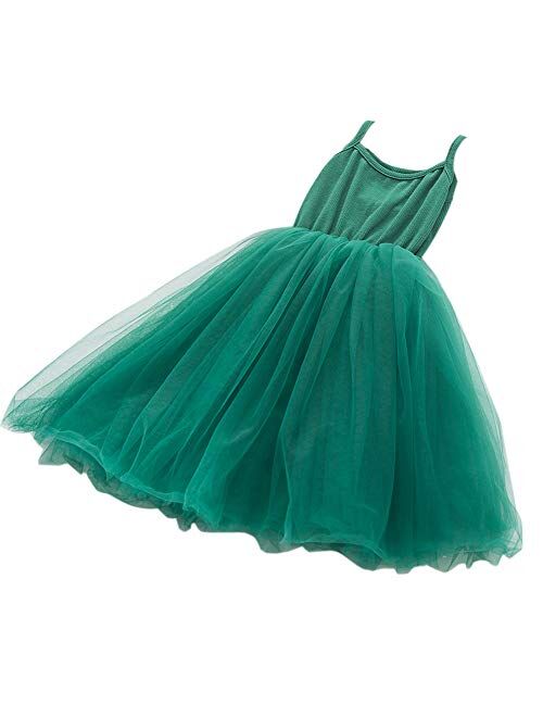 Baby Girls Tutu Dress Sleeveless Infant Toddler Sundress Tulle Bubble 5 Layers