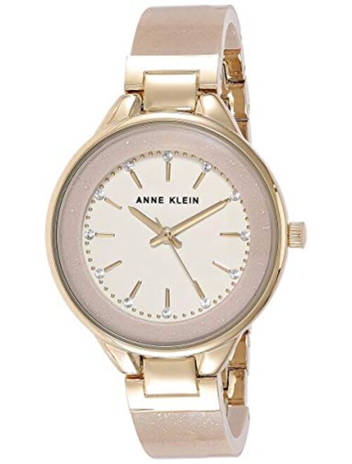 Anne Klein Women's Swarovski Crystal Accented Resin Bangle Watch