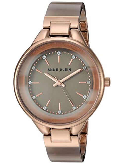 Anne Klein Women's Swarovski Crystal Accented Resin Bangle Watch