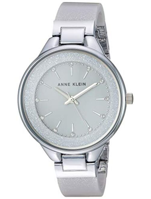 Anne Klein Women's Swarovski Crystal Accented Resin Bangle Watch