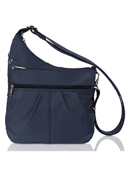 Travelon Anti-Theft Signature 3 Compartment Crossbody, Straight Pocket