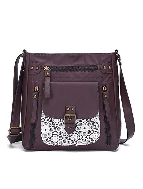 KL928 Crossbody Bags for Women Shoulder Purses and Handbags, PU Washed Leather