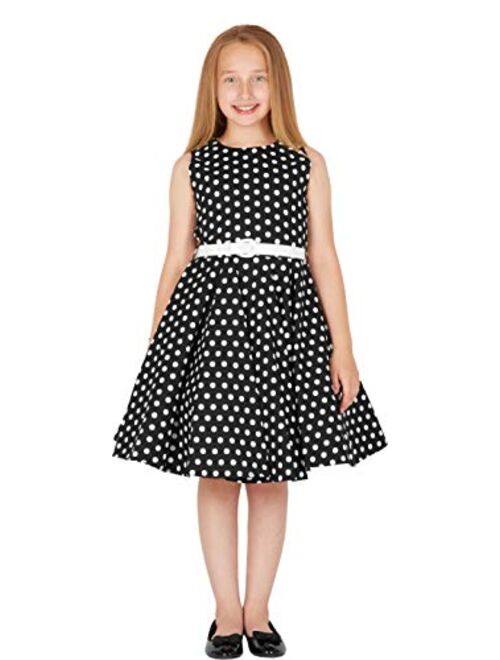 BlackButterfly Kids 'Audrey' Vintage Polka Dot 50's Girls Dress