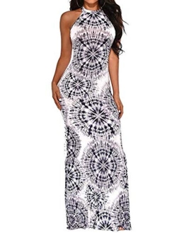 Womens Mermaid Long Maxi Dress - Off The Shoulder Triple Color Block Bodycon Dress